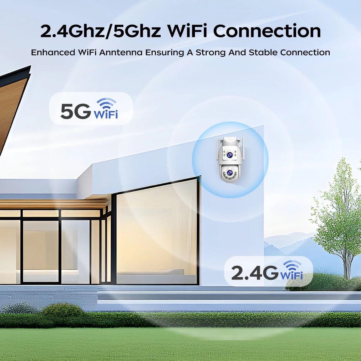 Jooan 4K 8MP Dual-Lens Outdoor PTZ WiFi Security Camera