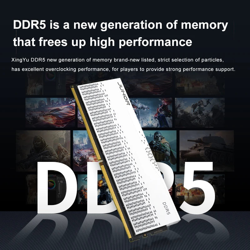 JUHOR DDR5 Gaming RAM – 16GB/32GB, 5600–7200MHz