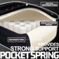 Gaming Chair with Pocket Spring Seat, Footrest & Massage Lumbar Support
