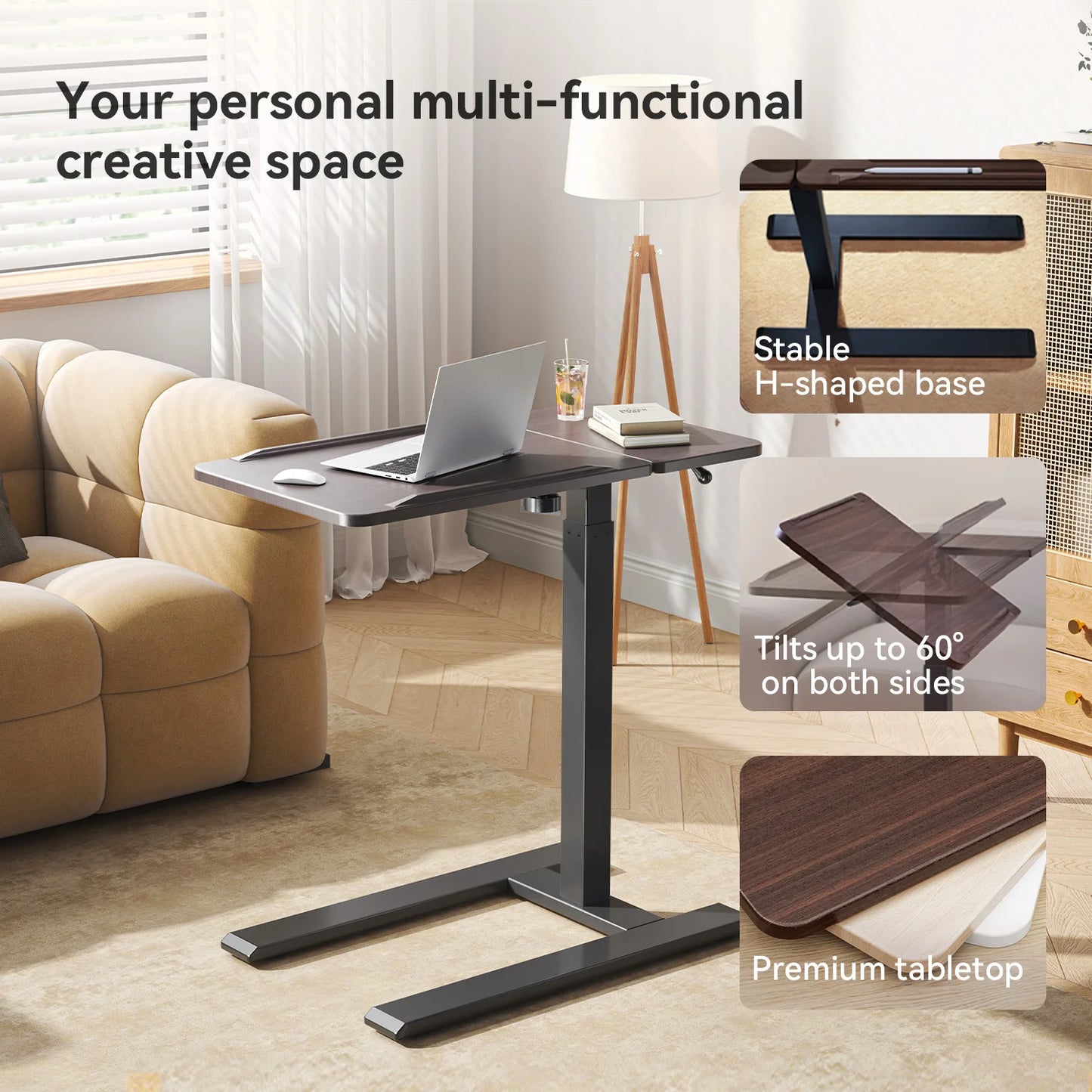 SIHOO Adjustable Standing Desk – 2-Piece Ergonomic Workstation