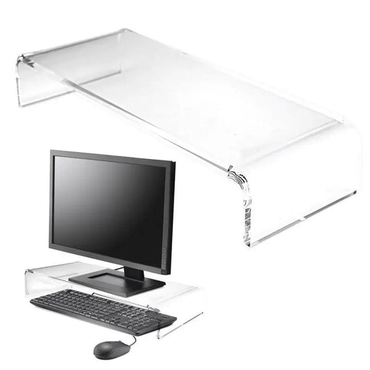 Transparent Acrylic Ergonomic Monitor Stand
