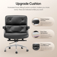 Genuine Leather Ergonomic Swivel Chair with Armrest