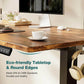 Electric Height Adjustable Standing Desk – 63" x 24", Brown