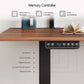 Electric Adjustable Height Desk with Dual Monitor Shelves & Memory Controller
