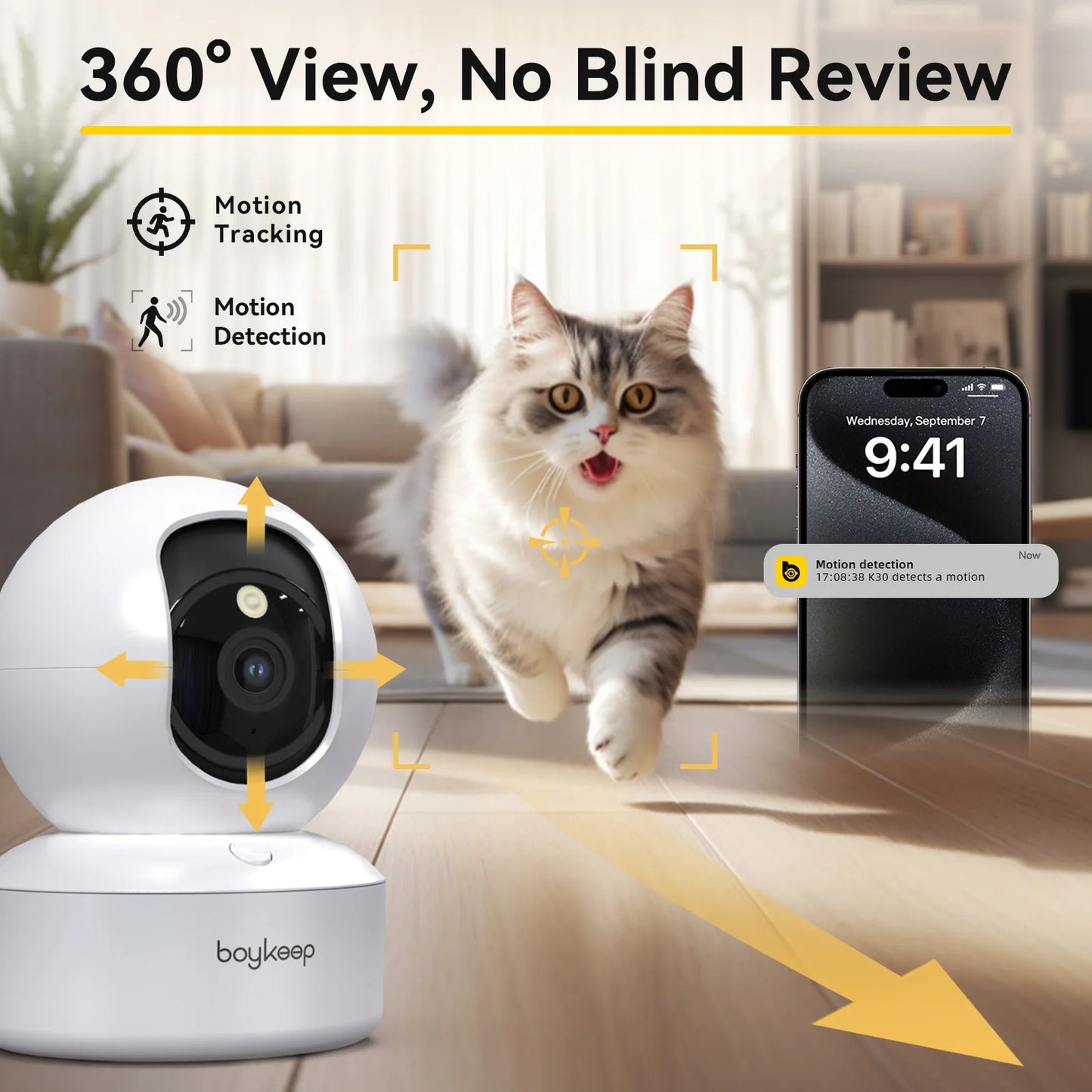 BoyKeep 3MP Smart WiFi Security Camera