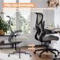 JHK Ergonomic Mesh High-Back Office Chair with Flip-Up Arms & Lumbar Support